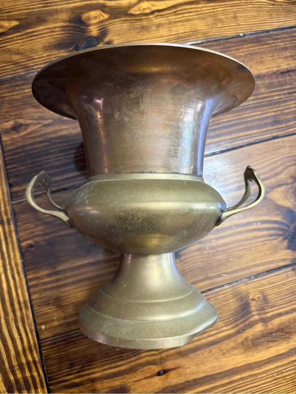 Vintage brass loving cup champagne chiller ice bucket